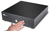 HK SYSTEMS 13" Heavy Duty Compact Black Manual Push-Open Cash Drawer with 4 Bill /5 Coin Till