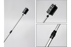 POND H2O Water Garden Koi Fish Pond Cleaning Brush with 70" Telescopic Pole, Extends for Hard to Reach Areas | Backyard Pond Scrub Brush Durable Nylon Bristles