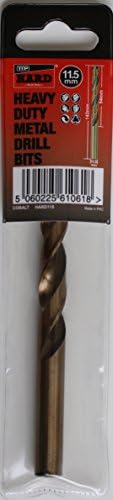 TTP HARDDrills 11.5mm Drill bit - Cobalt Hardened bits for Drilling Hard Steel & Stainless, Heavy Duty Universal Drills for Cutting Tough Metal, Professional jobber Industrial 135 Degree Point