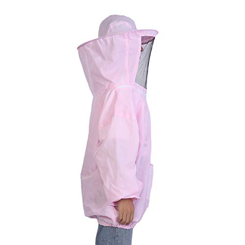 Wifehelper Professional Beekeeping Protective Jacket Suit Bee Keeping Beekeeper Equipment Beekeeping Protective Gear(Pink)