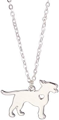 Fashionable Bull Terrier Necklace Bull Terrier Pendant Silver Dog Breed