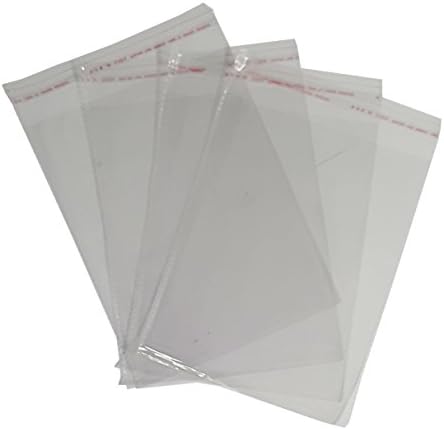 100 Pack 8 X 10" Lightweight .3 ML Cello / Cellophane Bags Clear Self-Sealing Gift Packaging Budget