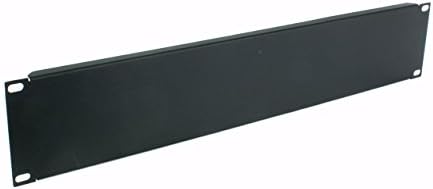 2U Solid Blank Panel | Premium Black | Steel | Flanged | Made in USA