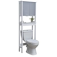 EVIDECO  Bathroom Over The Toilet Space Saver Cabinet-Modern D-White and Grey