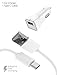 Samsung Galaxy Note 8 Charger Fast Type-C USB 2.0 Cable Kit by Ixir - {Fast Wall Charger + Fast Car Charger + 2 Type-C Cable}-(S8 / S8 Plus)
