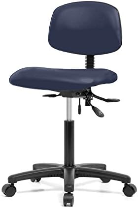 Top Medical Multi-Task Chair 22" - 29" - Imperial Blue Vinyl - Black Casters