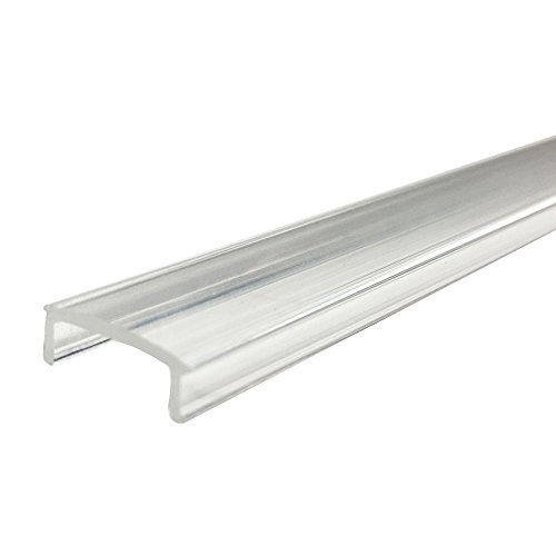 LightingWill Clear LED Aluminum Channel U Shape 3.3Ft/1M 5 Pack Anodized Black Extrusion for <12mm 5050 3528 LED Flex/Hard Strip Lights with Covers, End Caps, and Mounting Clips TP-U02B5 - Thumbnail 3