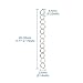 Craftdady About 90 Strands Iron Silver Twist Extender Chains 1.77-1.97 Inch Jewelry Necklace Bracelet Making Extension Tails Endings Ends Connectors