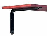 Knape & Vogt John Sterling Magnum Style Decorative Shelf Bracket, 12-inch, Black, RP-0099-12BK