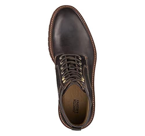 Johnston Murphy Men's Lace Up Boots, Dark Brown Full Grain,