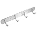uxcell Aluminium Alloy 4 Hanger Towel Hat Coat Clothes Wall Mount Rack Hook