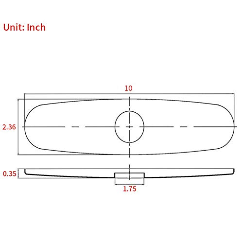 OWOFAN Hole Cover Deck Plate Escutcheon for Bathroom or Kitchen Sink Faucet Single Hole Mixer Tap 10 Inch Stainless Steel Brushed Nickel WF-4102SN