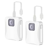 Toilet Bowl Night Led Lights Pack of 2 by PECHAM - Bathroom Seat Nightlight with Motion Detector - 8 Changing Colors - Light Sensitive Sensor - Hanging Arm - Easy Installation - 3AAA Battery Operated