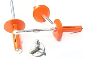 Racer's Speed Shop Orange 3/16" Large Head Tri-Fold Exploding Aluminum Mandrel Pop Rivets 100 pack