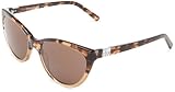 DKNY 0DY4095 355773 Cat Eye Sunglasses,Brown Havana & Brown Transparent,54 mm