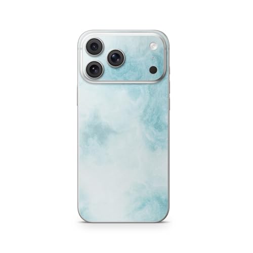 Glossy Glitter Phone Skin Compatible with Apple iPhone 17 Pro Max - Blue Marble…