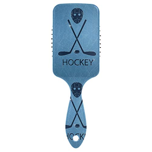 Ice Hockey Sticks And Puck Hair Brush for Wet & Dry Hair Grip Soft Bristles for Anti Static & Frizz Air Cushion Comb for Women Girls - Thumbnail 5