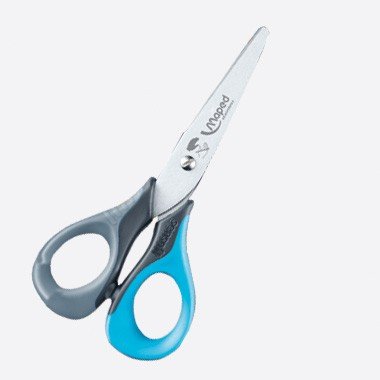1 x Grey & Blue Maped Sensoft 3D 13cm Left Handed Scissors