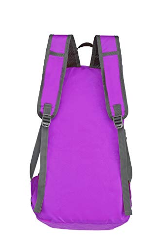 Roam Packable Backpack - Lightweight Foldable Daypack Water-Resistant, 25L, Durable Tear-Resistant Nylon Weave - Daypack for Travel, Hiking, Backpacking, Camping, Outdoors, Beach, (Purple) - Thumbnail 5