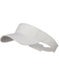 Pro Style Cotton Twill Washed Visor - White