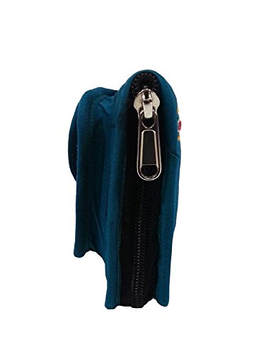 belladona mirror work purse with cell pouch in rama green