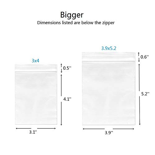 2 Plastic+Ziplock+Assorted+3+9x5+2+Reclosable