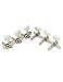 Metallor Guitar String Tuning Pegs Machine Heads Tuning Keys Tuners Double Hole for Folk Acoustic Guitar 3L 3R Chrome.