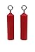 Atomik Climbing 2 inch Vertical Hanging Pipes Set of 2 in Red for Grip and Strength Training As Seen on American Ninja Warrior