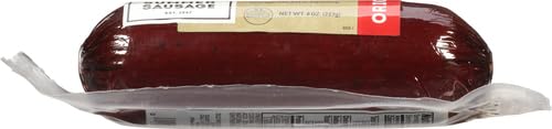 OLD WISCONSIN PREMIUM SUMMER SAUSAGE, 100% NATURAL MEAT, CHARCUTERIE, READY TO EAT, HIGH PROTEIN, LOW CARB, KETO, GLUTEN FREE, ORIGINAL FLAVOR, 8 OUNCE