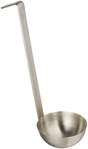 Winco LDS-3 2-Piece Stainless Steel Ladle With Short Handle, 3-Ounce