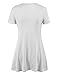 Made By Johnny MBJ WT769 Womens V Neck Trapeze Tunic XXL White
