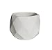 Small Modern Geometric Succulent Planter 3.5 inches Flower Pot (1, White Geometric Desk Plant Pot)