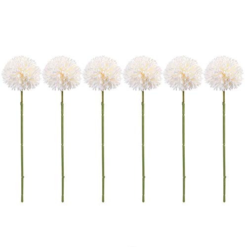 Zerone 6Pcs Artificial Silk Flower Beauty Fake Dandelion Ball for Home Room Wedding Decor