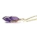 BOUTIQUELOVIN Amethyst Healing Crystal Necklace for Women Men Energy Healing Crystal Pendant Gemstones Jewelry Pendulum Crystal Divination Wire Wrap Amethyst Quartz Necklaces