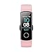 HUAWEI Honor Band 4 6-Axis Inertial Heart Rate Monitor Infrared Light Wear Detection Sensor Full Touch AMOLED Color Screen Home Button All-in-One Activity Tracker 5ATM Waterproof (Pink)