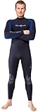 NeoSport Wetsuits Men's Premium Neoprene 7/5 mm Full Suit, Blue Trim, Small - Diving, Snorkeling & Wakeboarding
