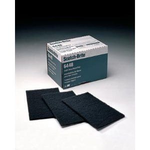 3M Scotch-Brite HP-HP Non-Woven Silicon Carbide Hand Pad - 6 in Width x 9 in Length - 16555 [PRICE is per BOX]