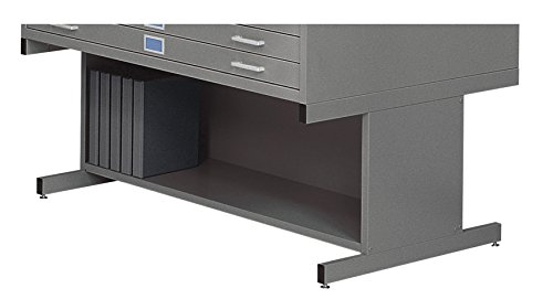 Safco Products 4979GR Flat File High Base for 5-Drawer 4998GRR Flat File, sold separately, Gray