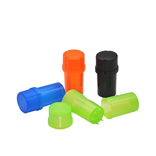Botrong 3 Parts Spice Mill Plastic Herb Grinder Can Tobacco Storage Case (Random Color, 1 Piece) - Thumbnail 7