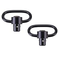 Gazelle Trading 2Pcs Tactical QD Sling Swivel Push-Button Attachment Adapter 1.25" Loop Fits 20mm Picatinny Rail