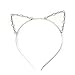 Sexy Cat Ear Girl Head Band Crystal Rhinestones Hair Band Metal Fashion Silver