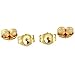 COOLJOY 14K Gold Earring Backs Ear Locking 8 Piece Ear Locking for Stud Ear Rings