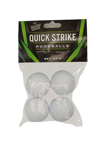 Bolas de futebol de mesa Fat Cat de pebolim/futebol de mesa: bolas de pebolim de 36 mm, branco sĂłlido, pacote com 4