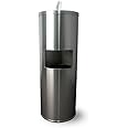 Zogics Floor Stand Gym Wipe Dispenser, Stainless Steel Wipe Dispenser with High Capacity Built-in Trash Can and Back Door Access