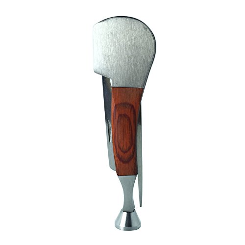 FULUSHOU 3 in 1 Stainless Steel And Rosewood Tobacco Pipe Smoke Knife Scraper Cleaner Tamper