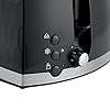 Russell Hobbs 26061 2 Slice Toaster - Contemporary Honeycomb Design with Extra Wide Slots and High Lift Feature, Black
