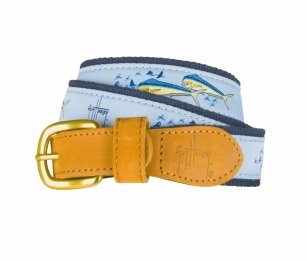 Guy-Harvey-Dolphin-Flying-Fish-Belt-Light-Blue