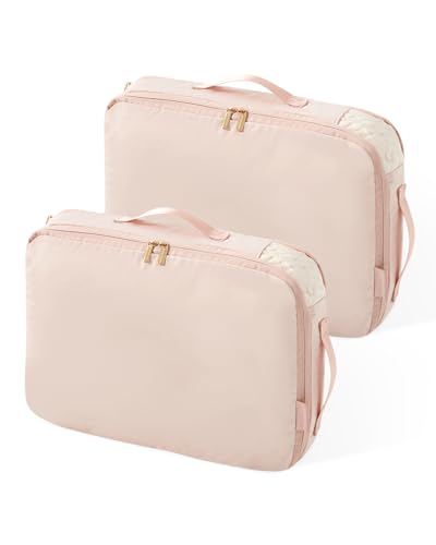 Photo 1 of EACHY 2-Pack Space Saver Compression Bags, Reusable Storage Cubes for Duvets, Down Jackets, Clothes, Bedding, Pillows, and Blankets