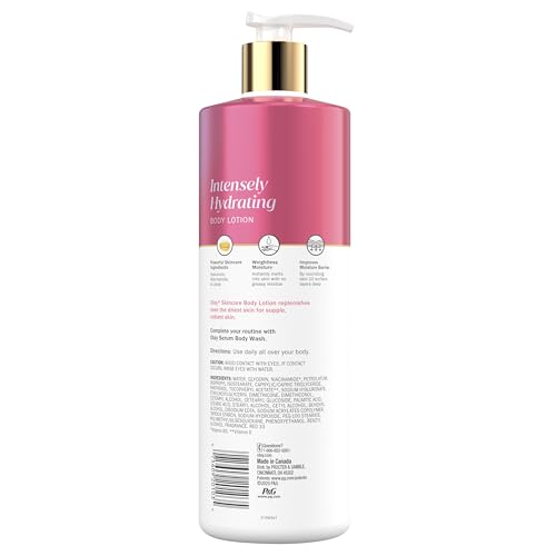 OLAY BODY LOTION FOR WOMEN, NOURISHING WITH HYALURONIC ACID SERUM, VISIBLY SOFTEN & SMOOTH SKIN, 24HR MOISTURE & HYDRATION, FAST ABSORBING FORMULA, VITAMIN B3 COMPLEX, FOR ALL SKIN TYPES, 17 FL OZ