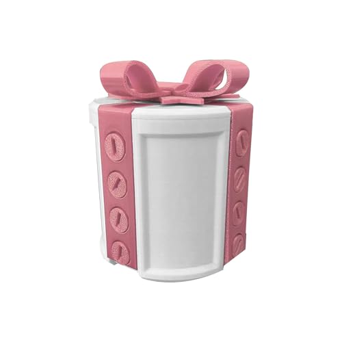 Novelty Valentine's Day Gift Box, 3D Printed Puzzle Container, 10 x 15 cm (Pink)